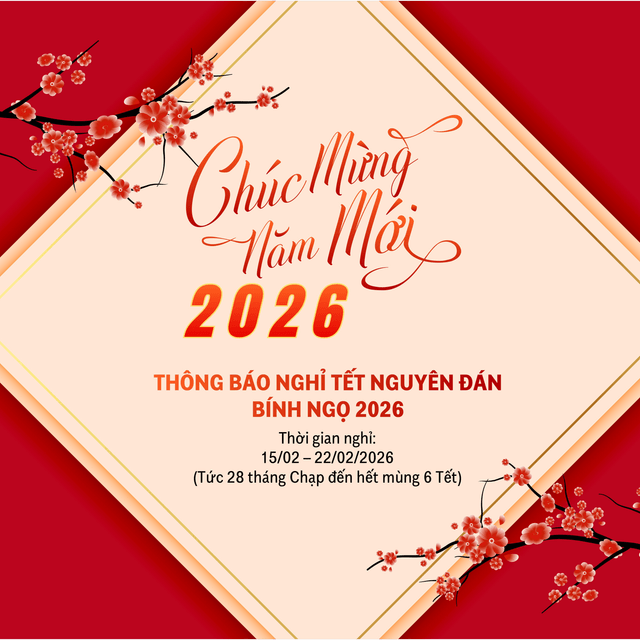 THÔNG BÁO LỊCH NGHỈ TẾT NGUYÊN ĐÁN 2026